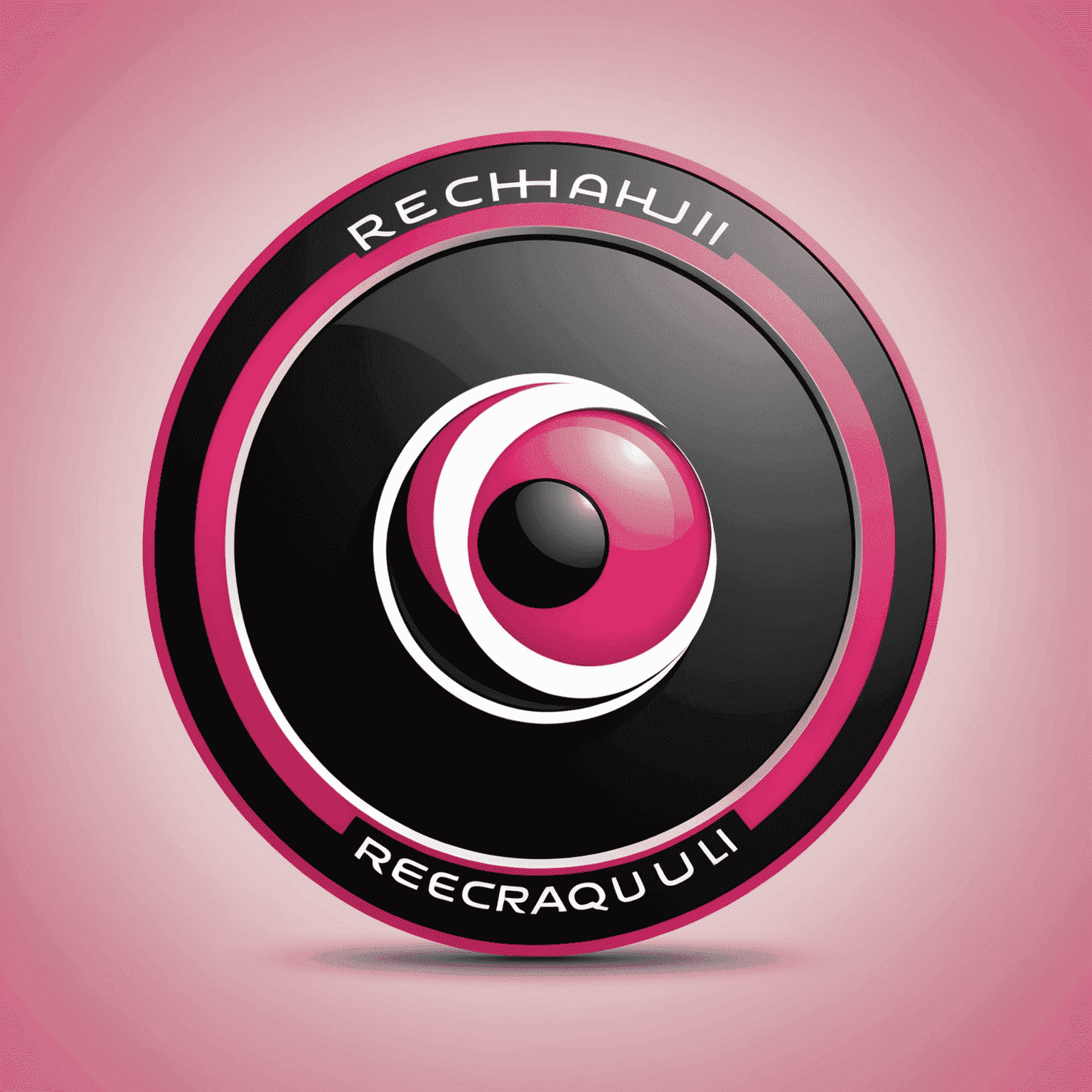 شعار rechaquli_com يظهر تصميمًا حديثًا يجمع بين الأحمر والوردي والأسود والأبيض، ويعكس مفهوم الاتصالات المتنقلة في الإمارات العربية المتحدة