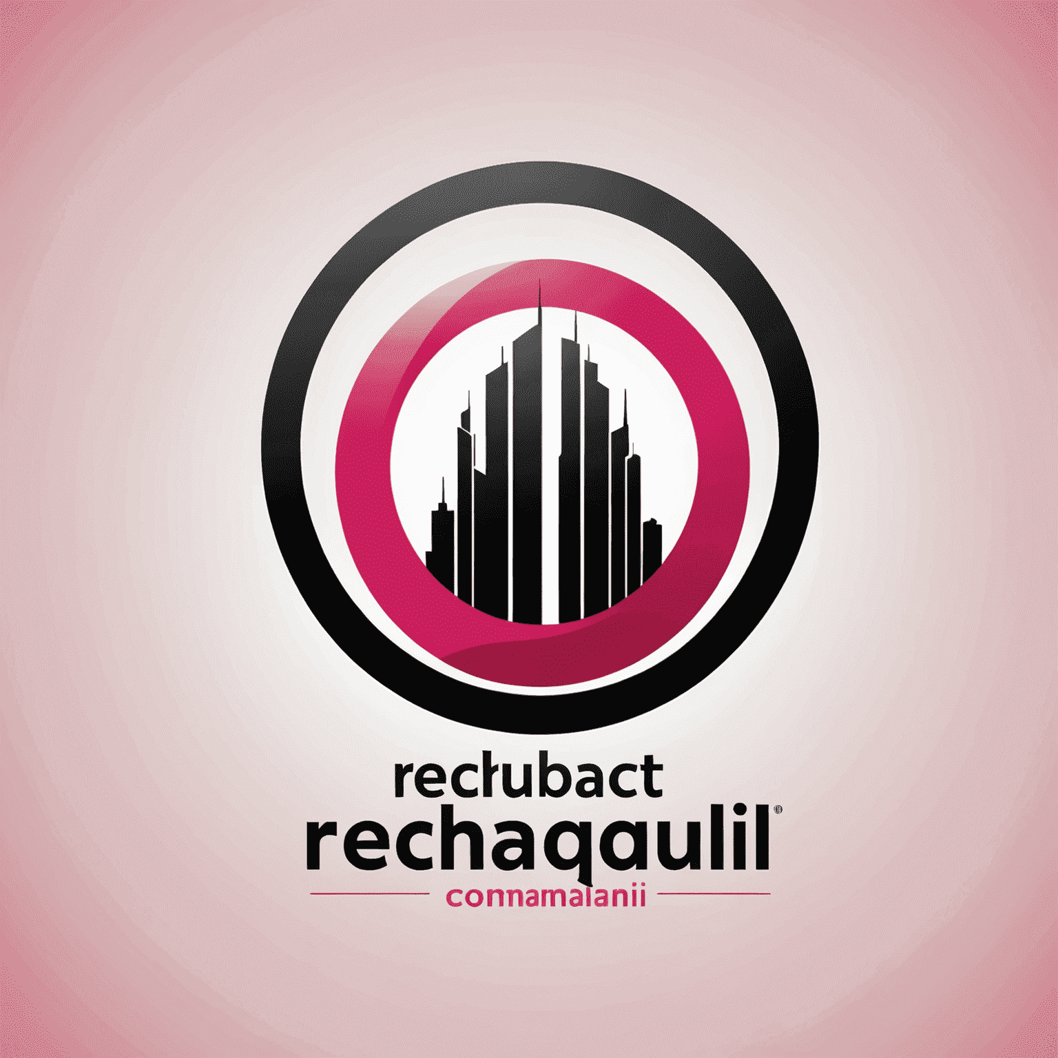 شعار rechaquli_com يظهر تصميمًا حديثًا يجمع بين الأحمر والوردي والأسود والأبيض، ويعكس مفهوم الاتصالات المتنقلة في الإمارات العربية المتحدة