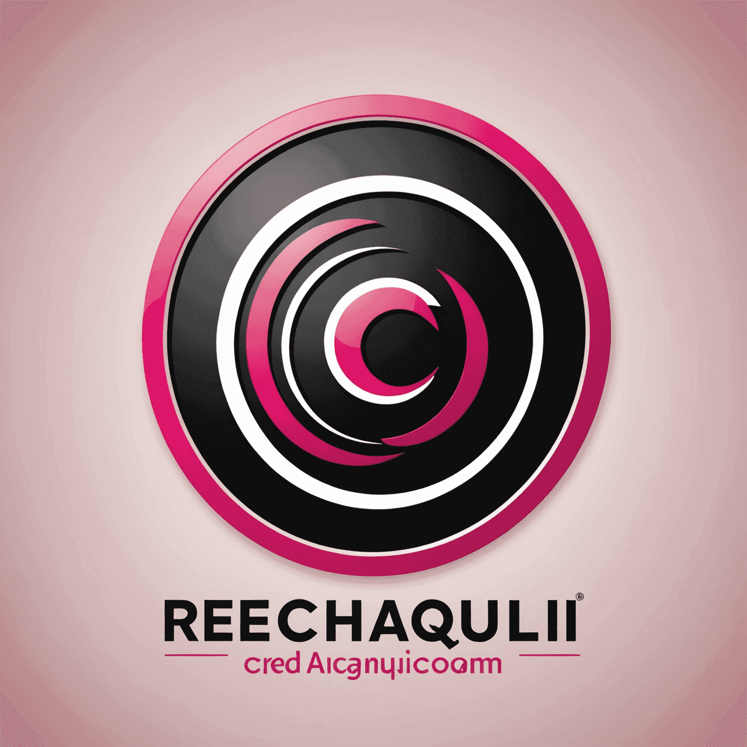 شعار rechaquli_com يظهر تصميمًا حديثًا يجمع بين الأحمر والوردي والأسود والأبيض، ويعكس مفهوم الاتصالات المتنقلة في الإمارات العربية المتحدة