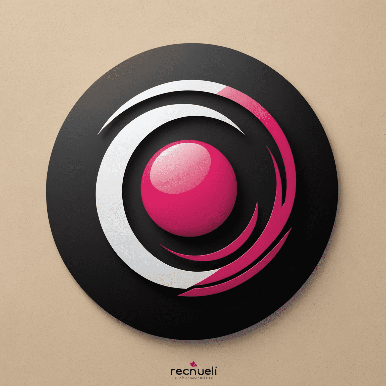 شعار rechaquli_com يظهر تصميمًا حديثًا يجمع بين الأحمر والوردي والأسود والأبيض، ويعكس مفهوم الاتصالات المتنقلة في الإمارات العربية المتحدة